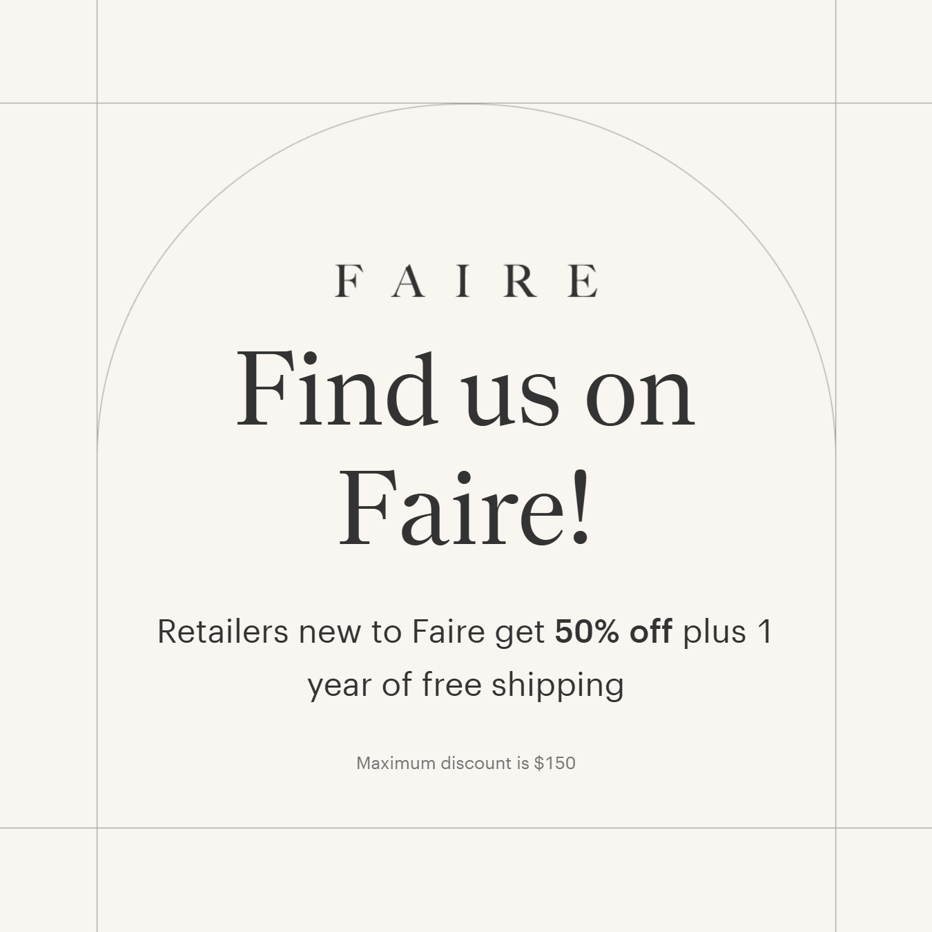 Find us on Faire!